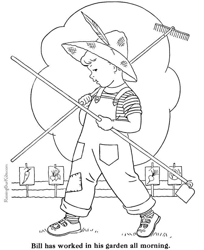 Coloring page: Farmer (Jobs) #96260 - Free Printable Coloring Pages