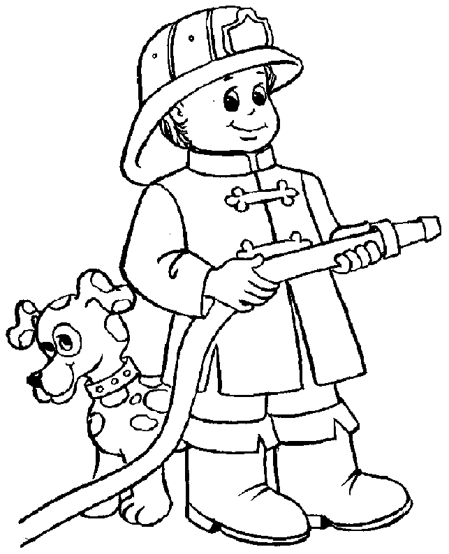 Coloring page: Firefighter (Jobs) #105514 - Free Printable Coloring Pages