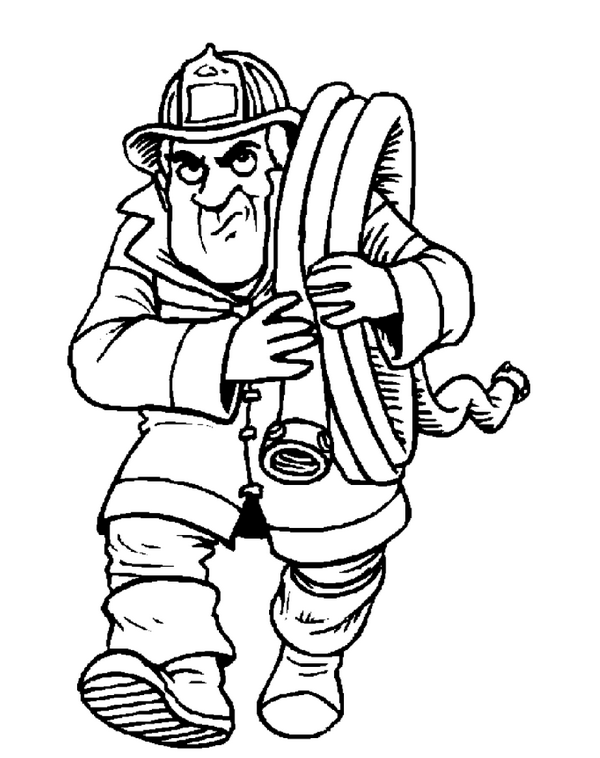 Coloring page: Firefighter (Jobs) #105516 - Free Printable Coloring Pages
