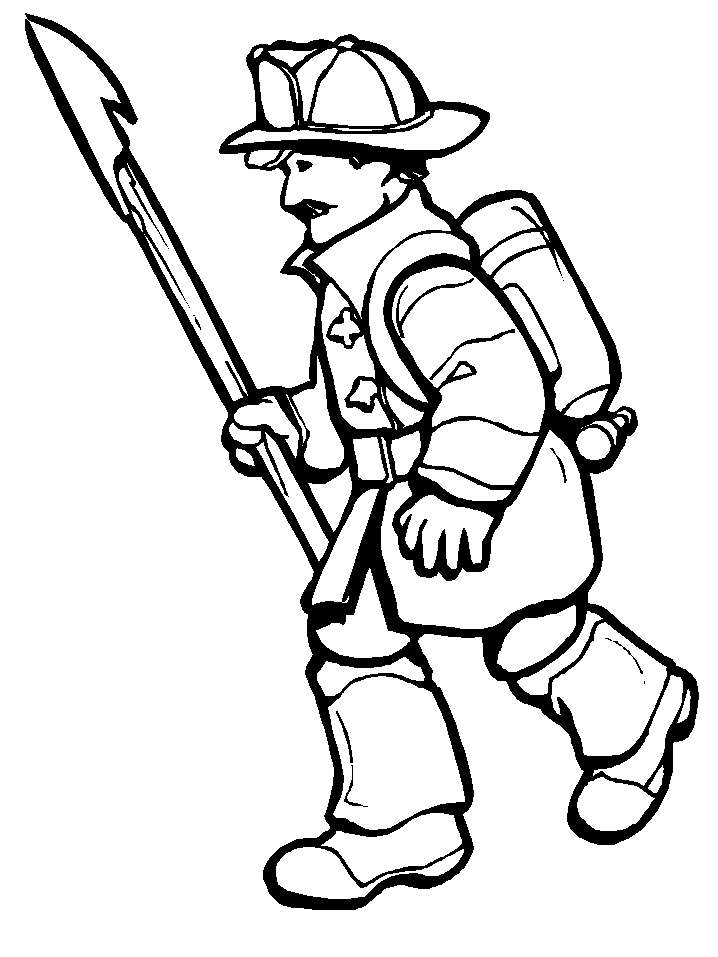 Coloring page: Firefighter (Jobs) #105527 - Free Printable Coloring Pages