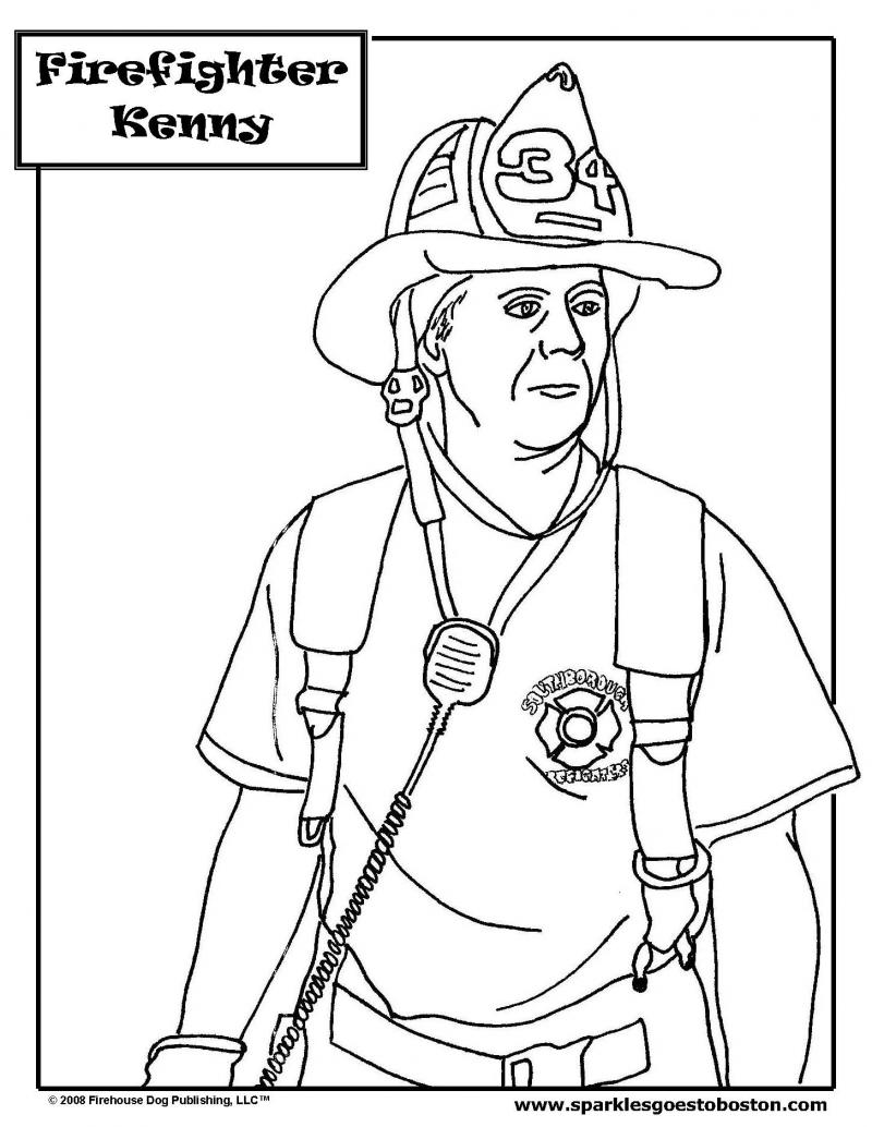 Coloring page: Firefighter (Jobs) #105591 - Free Printable Coloring Pages