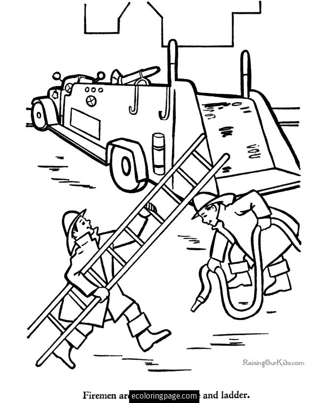 Coloring page: Firefighter (Jobs) #105598 - Free Printable Coloring Pages