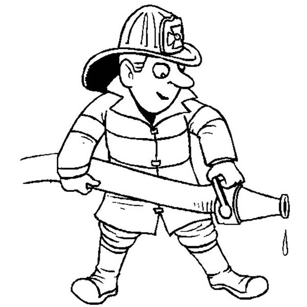 Coloring page: Firefighter (Jobs) #105609 - Free Printable Coloring Pages