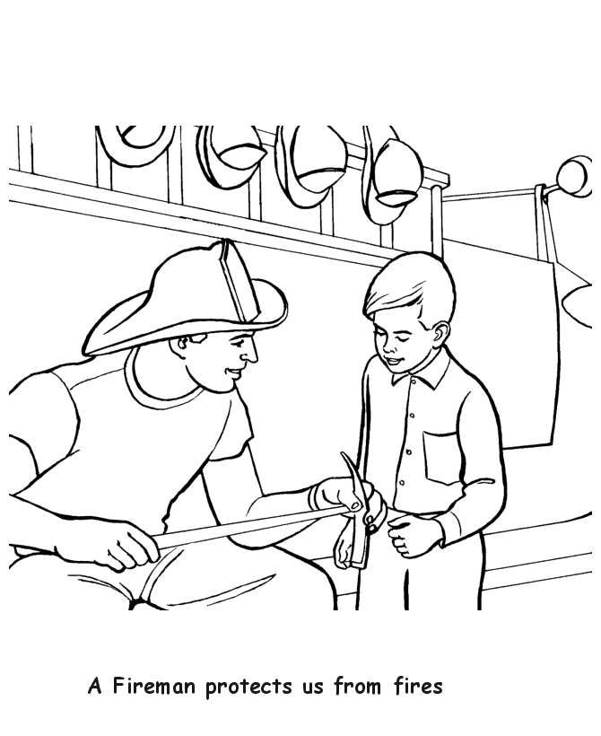 Coloring page: Firefighter (Jobs) #105635 - Free Printable Coloring Pages