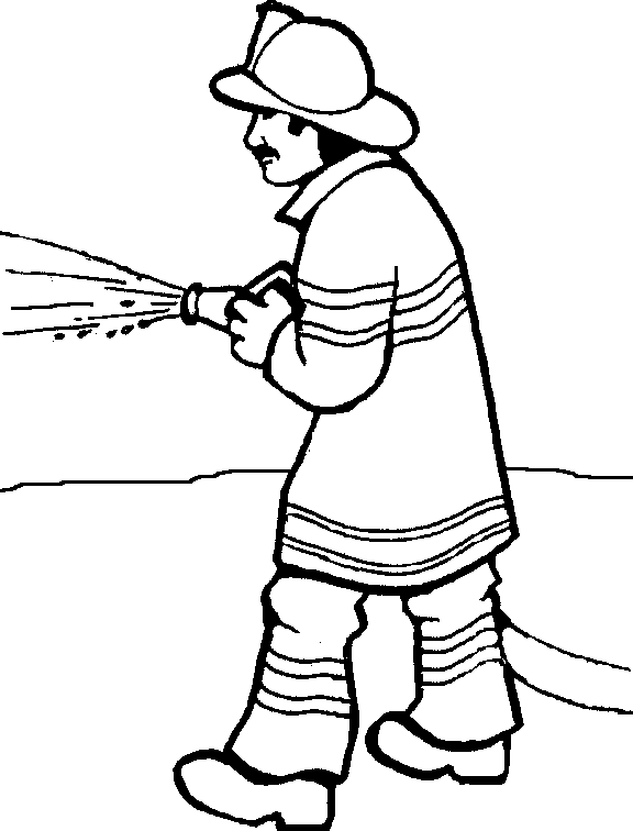 Coloring page: Firefighter (Jobs) #105667 - Free Printable Coloring Pages
