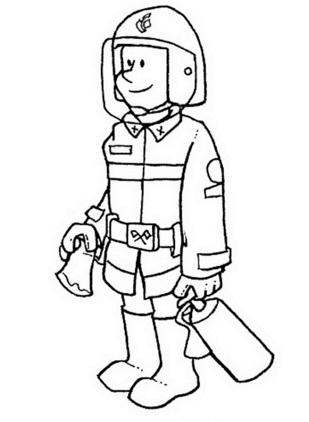 Coloring page: Firefighter (Jobs) #105727 - Free Printable Coloring Pages