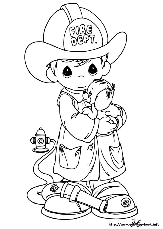 Coloring page: Firefighter (Jobs) #105759 - Free Printable Coloring Pages
