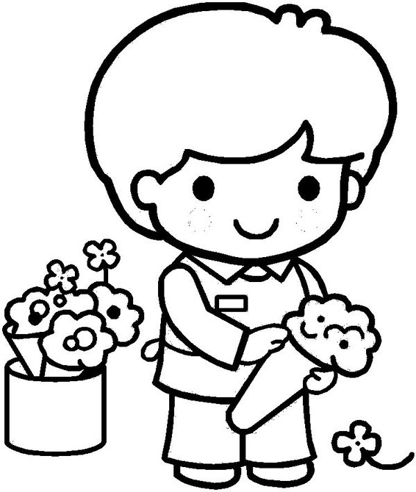 Coloring page: Florist (Jobs) #170343 - Free Printable Coloring Pages