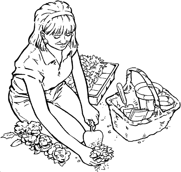 Coloring page: Florist (Jobs) #170345 - Free Printable Coloring Pages