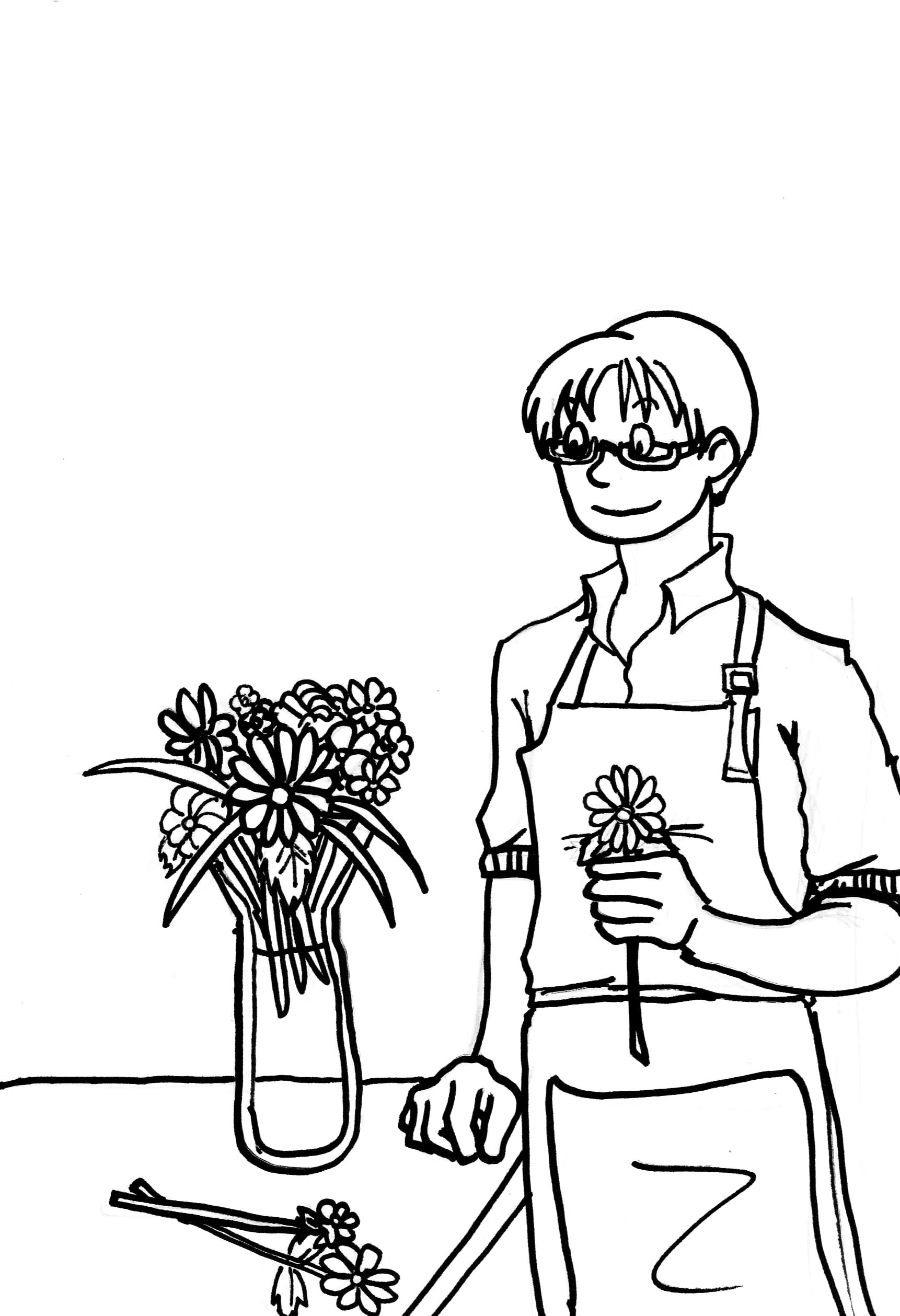 Coloring page: Florist (Jobs) #170346 - Free Printable Coloring Pages