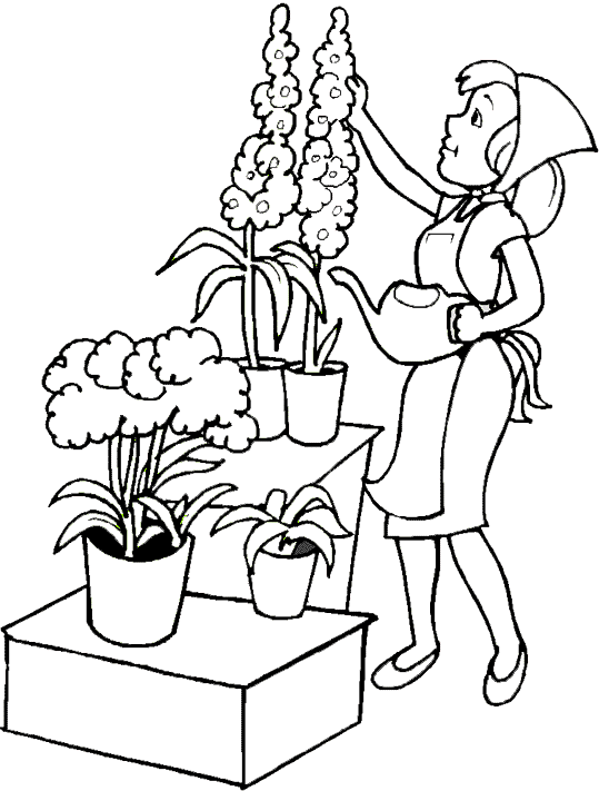 Coloring page: Florist (Jobs) #170351 - Free Printable Coloring Pages