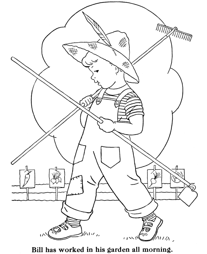 Drawings Gardener (Jobs) – Printable coloring pages