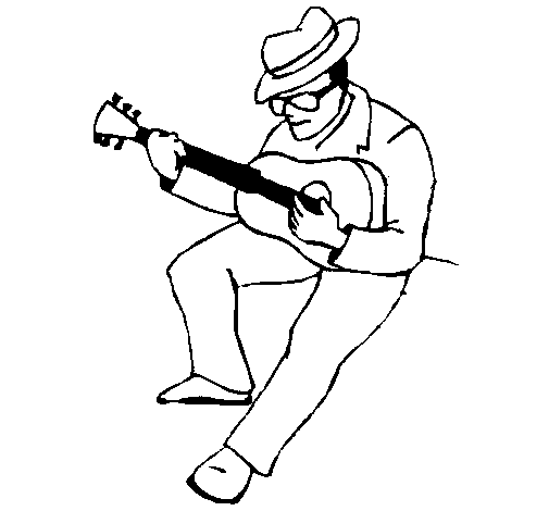 Coloring page: Guitarist (Jobs) #98057 - Free Printable Coloring Pages
