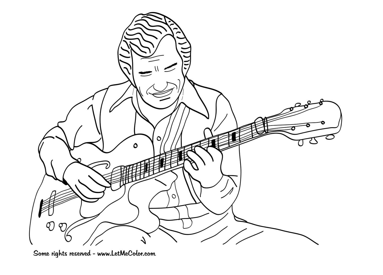 Coloring page: Guitarist (Jobs) #98058 - Free Printable Coloring Pages