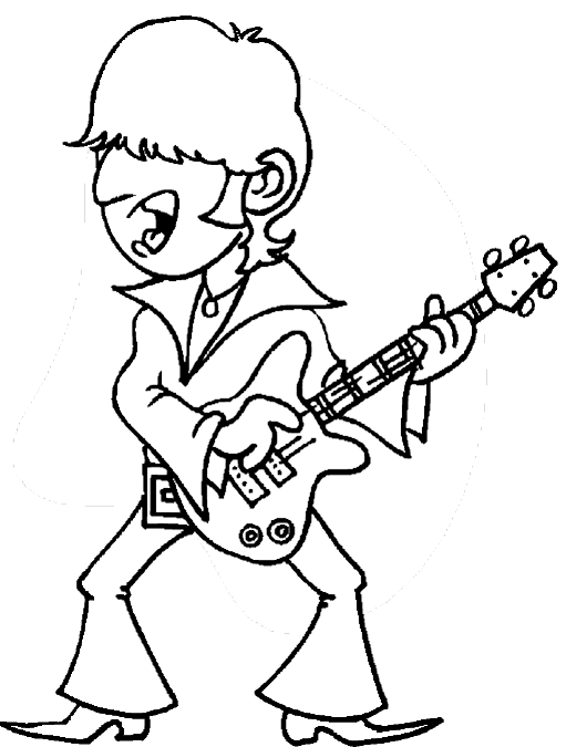 Coloring page: Guitarist (Jobs) #98061 - Free Printable Coloring Pages