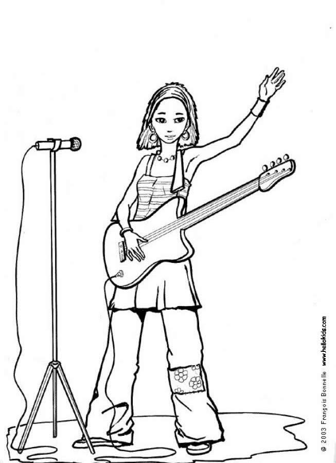 Coloring page: Guitarist (Jobs) #98063 - Free Printable Coloring Pages