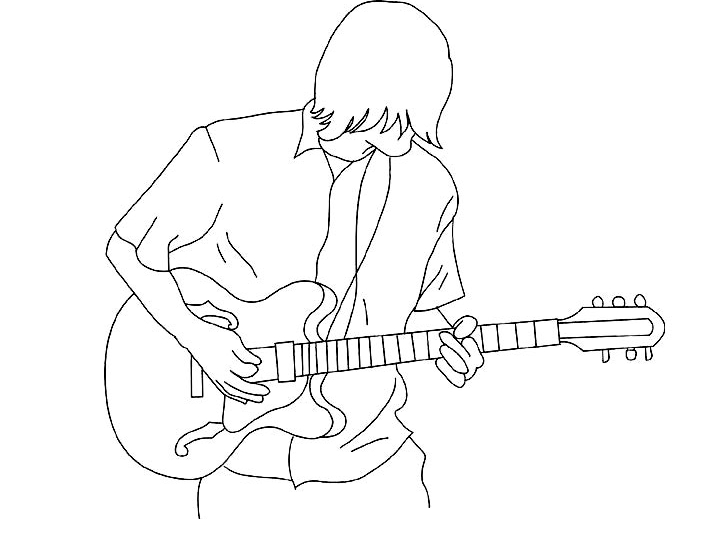 Coloring page: Guitarist (Jobs) #98065 - Free Printable Coloring Pages
