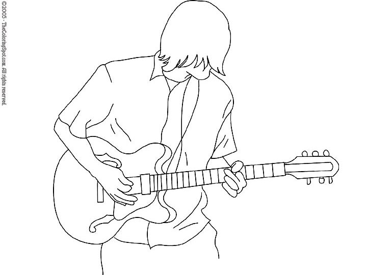 Coloring page: Guitarist (Jobs) #98326 - Free Printable Coloring Pages