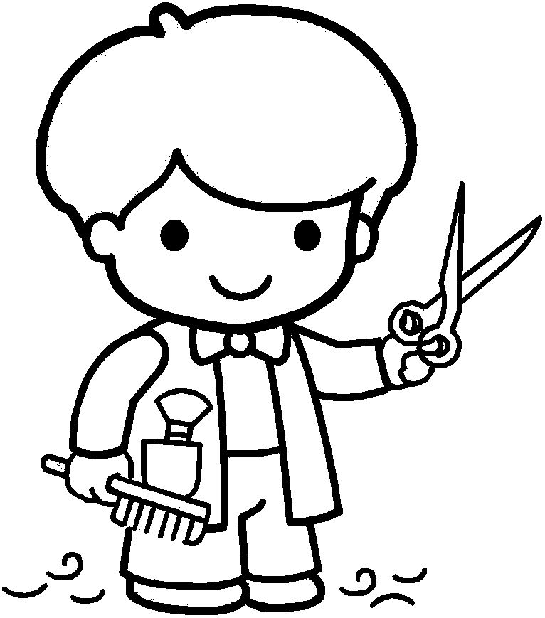 Coloring page: Hairdresser (Jobs) #91239 - Free Printable Coloring Pages