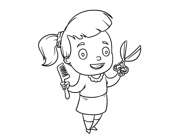 Coloring page: Hairdresser (Jobs) #91248 - Free Printable Coloring Pages