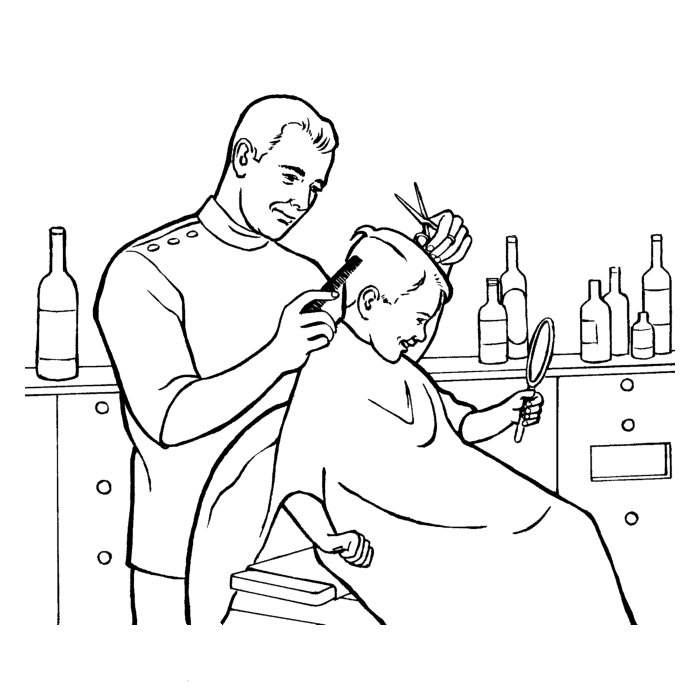 Coloring page: Hairdresser (Jobs) #91256 - Free Printable Coloring Pages