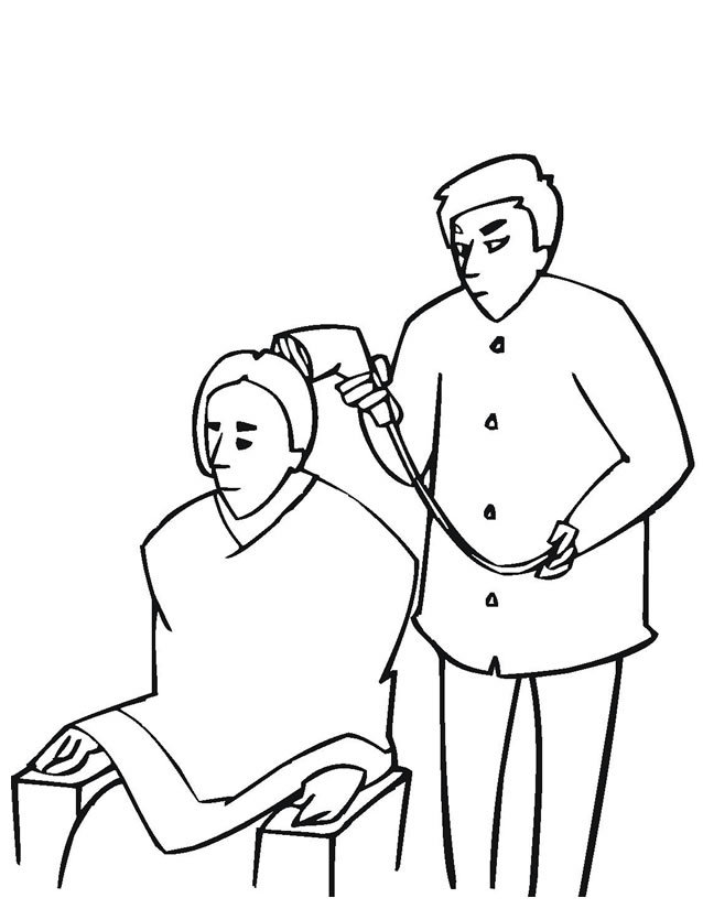 Coloring page: Hairdresser (Jobs) #91340 - Free Printable Coloring Pages