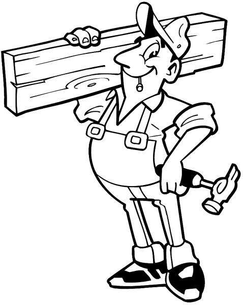 Coloring page: Handyman (Jobs) #90349 - Free Printable Coloring Pages