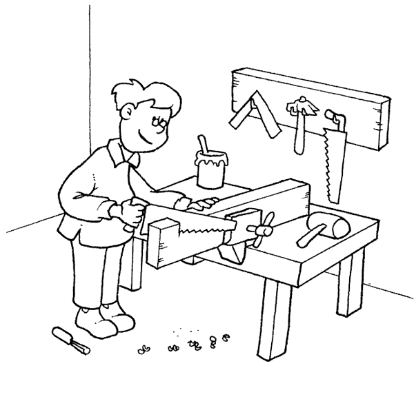 Coloring page: Handyman (Jobs) #90390 - Free Printable Coloring Pages