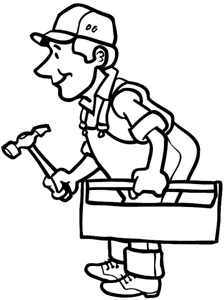 Coloring page: Handyman (Jobs) #90408 - Free Printable Coloring Pages