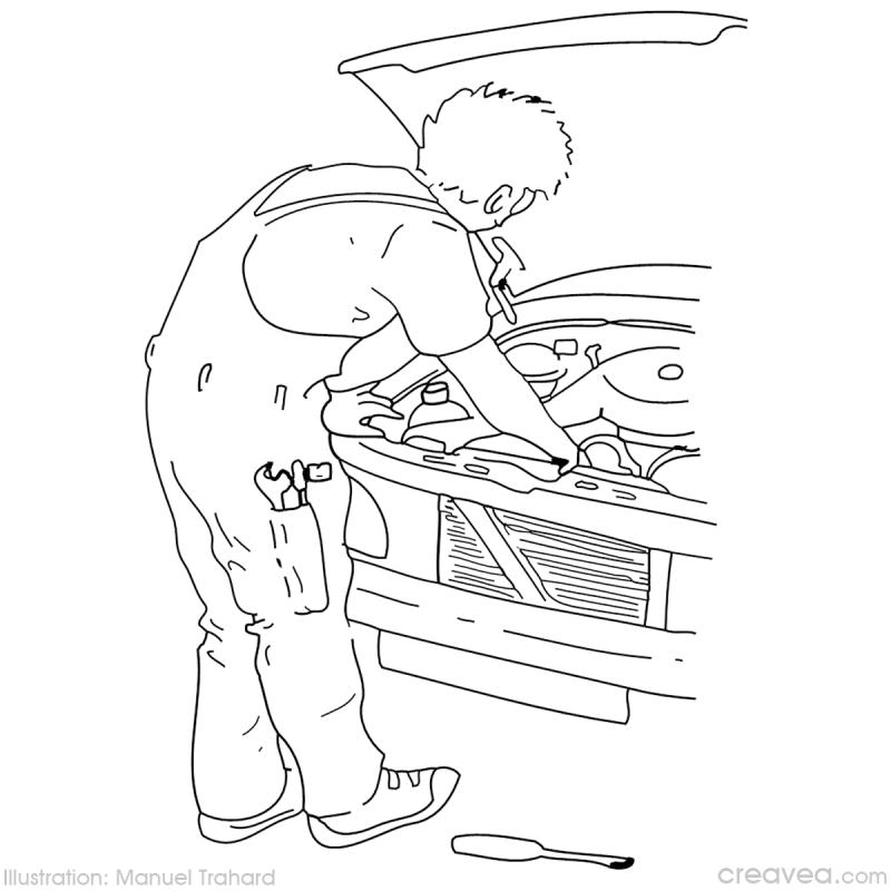 Coloring page: Mechanic (Jobs) #101743 - Free Printable Coloring Pages
