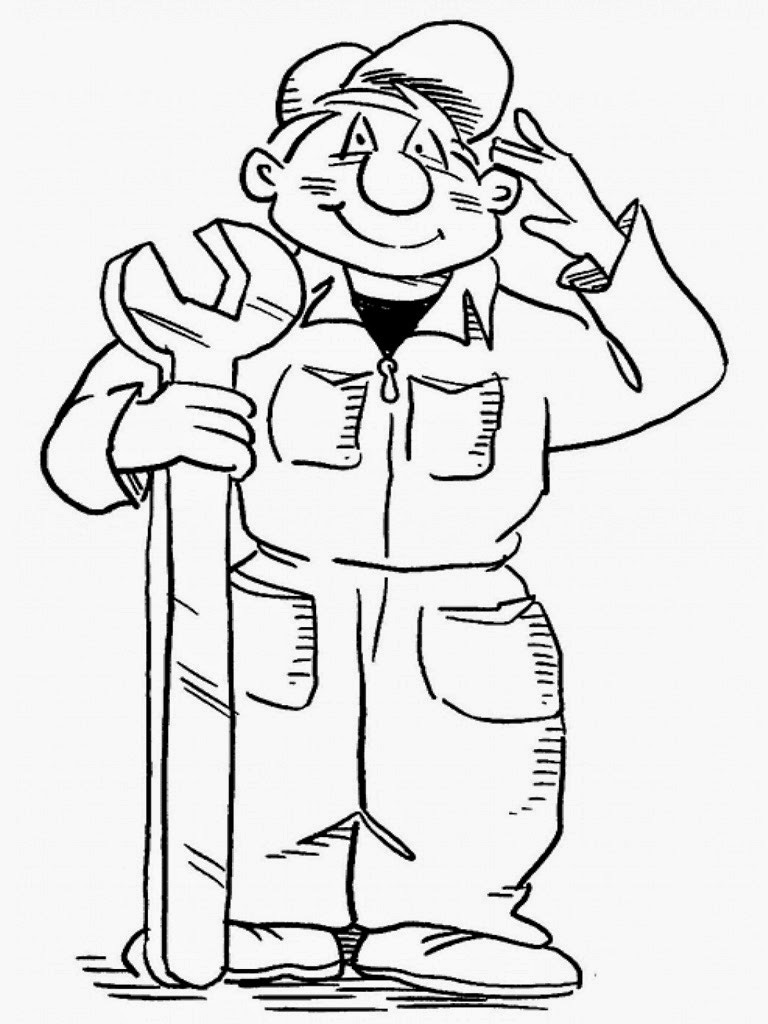 Coloring page: Mechanic (Jobs) #101794 - Free Printable Coloring Pages