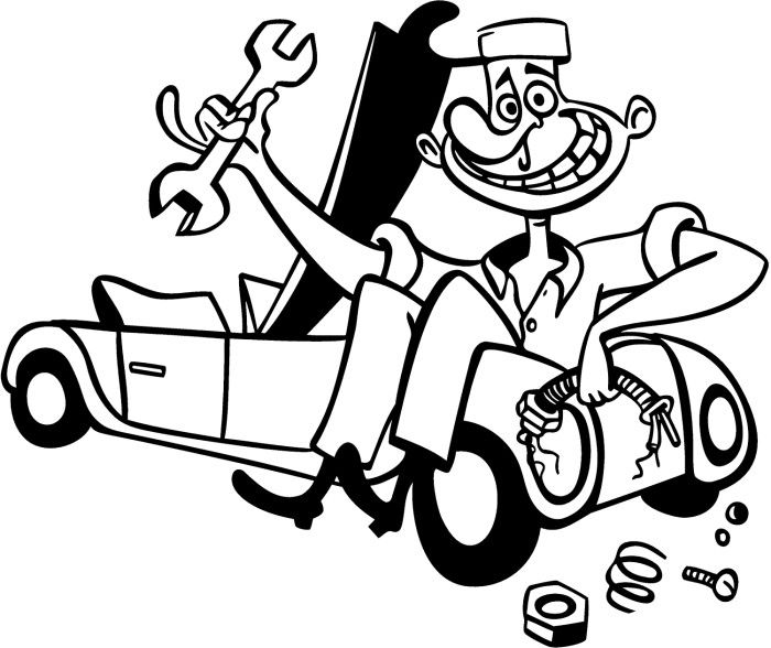 Coloring page: Mechanic (Jobs) #101802 - Free Printable Coloring Pages