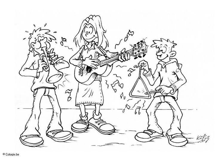 Coloring page: Musician (Jobs) #102627 - Free Printable Coloring Pages