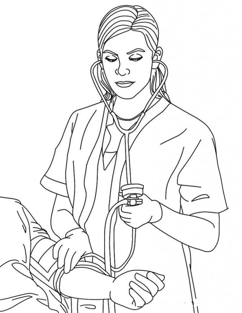 Coloring page: Nurse (Jobs) #170400 - Free Printable Coloring Pages