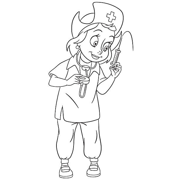 Coloring page: Nurse (Jobs) #170401 - Free Printable Coloring Pages