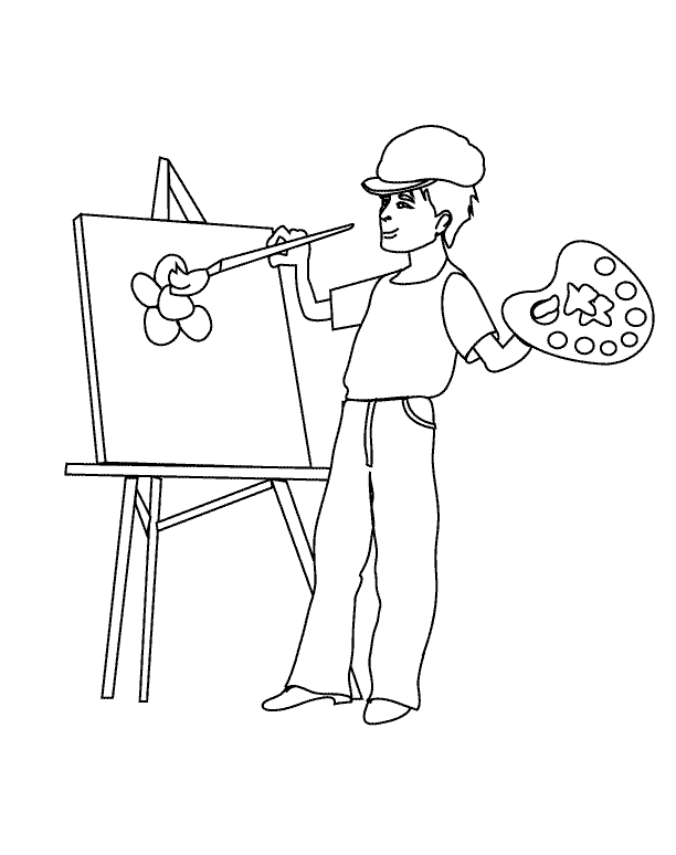 Coloring page: Painter (Jobs) #104308 - Free Printable Coloring Pages