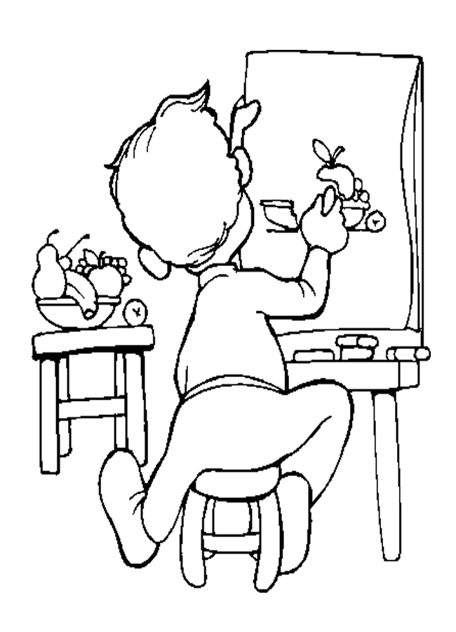 Coloring page: Painter (Jobs) #104345 - Free Printable Coloring Pages