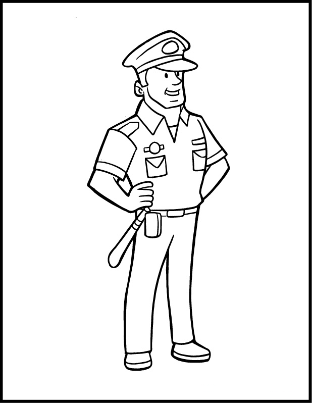Coloring page: Police Officer (Jobs) #105362 - Free Printable Coloring Pages