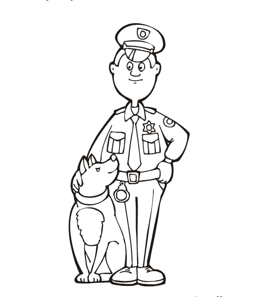 Coloring page: Police Officer (Jobs) #105371 - Free Printable Coloring Pages