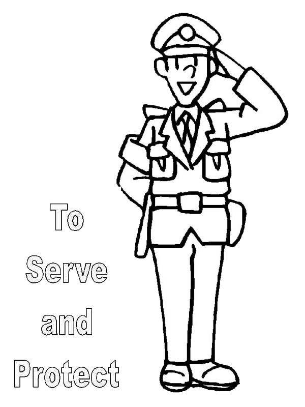 Coloring page: Police Officer (Jobs) #105376 - Free Printable Coloring Pages