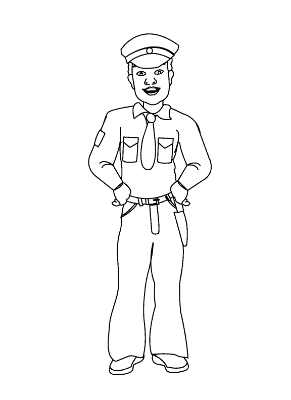 Coloring page: Police Officer (Jobs) #105383 - Free Printable Coloring Pages