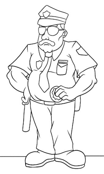 Coloring page: Police Officer (Jobs) #105385 - Free Printable Coloring Pages
