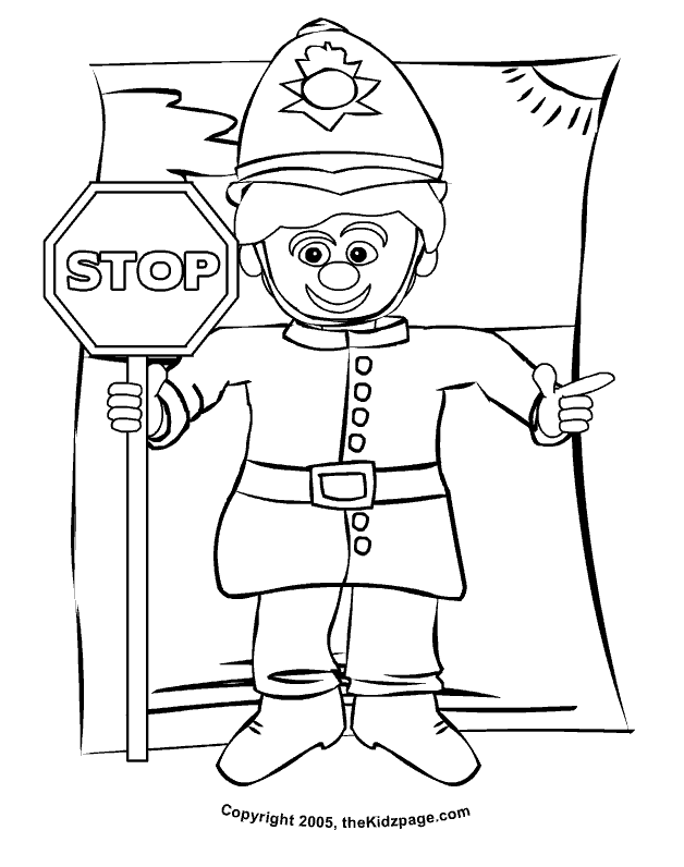 Coloring page: Police Officer (Jobs) #105387 - Free Printable Coloring Pages