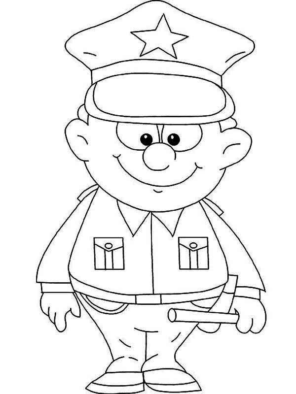 Coloring page: Police Officer (Jobs) #105389 - Free Printable Coloring Pages