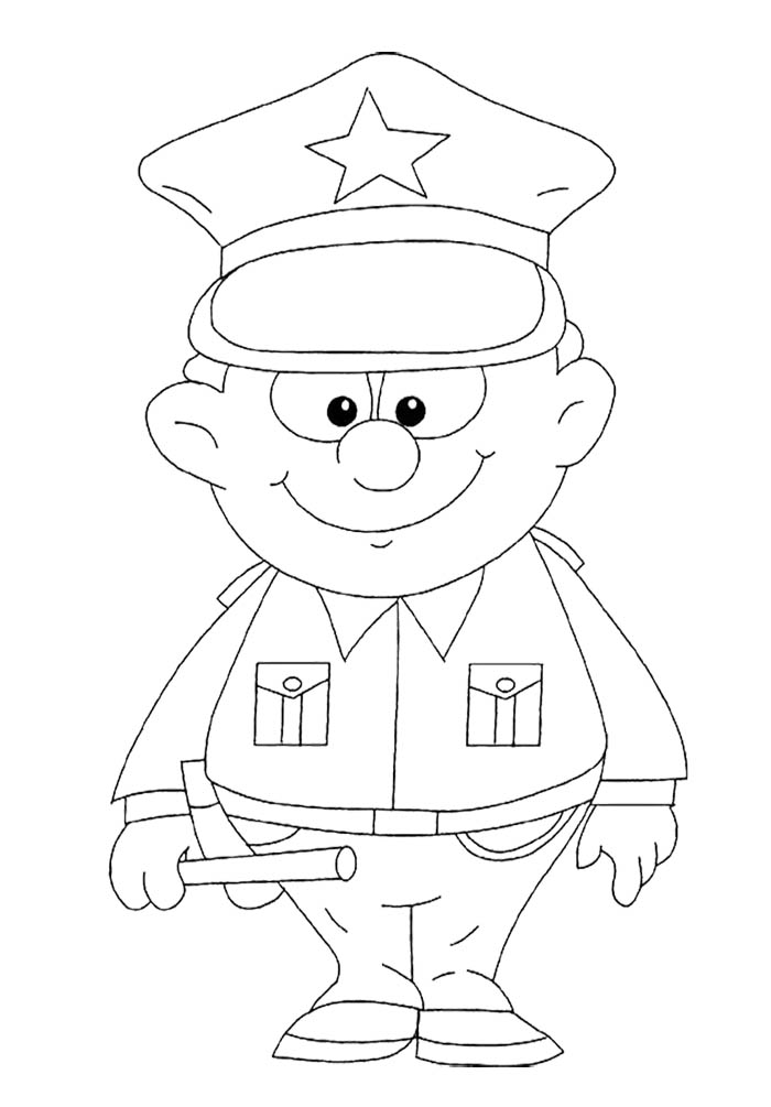 Coloring page: Police Officer (Jobs) #105422 - Free Printable Coloring Pages