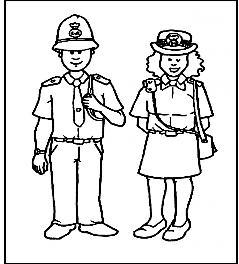 Coloring page: Police Officer (Jobs) #105424 - Free Printable Coloring Pages