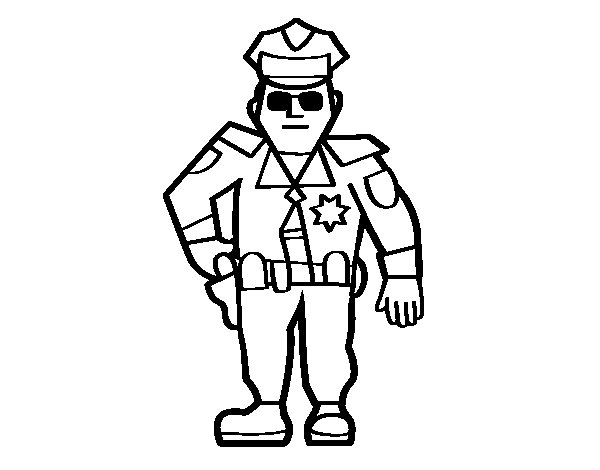 Coloring page: Police Officer (Jobs) #105442 - Free Printable Coloring Pages