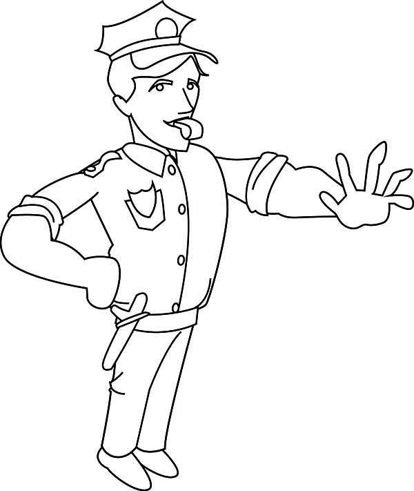 Coloring page: Police Officer (Jobs) #105447 - Free Printable Coloring Pages