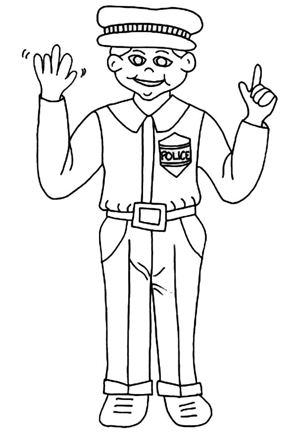 Coloring page: Police Officer (Jobs) #105481 - Free Printable Coloring Pages