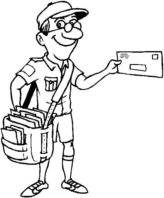 Coloring page: Postman (Jobs) #94908 - Free Printable Coloring Pages